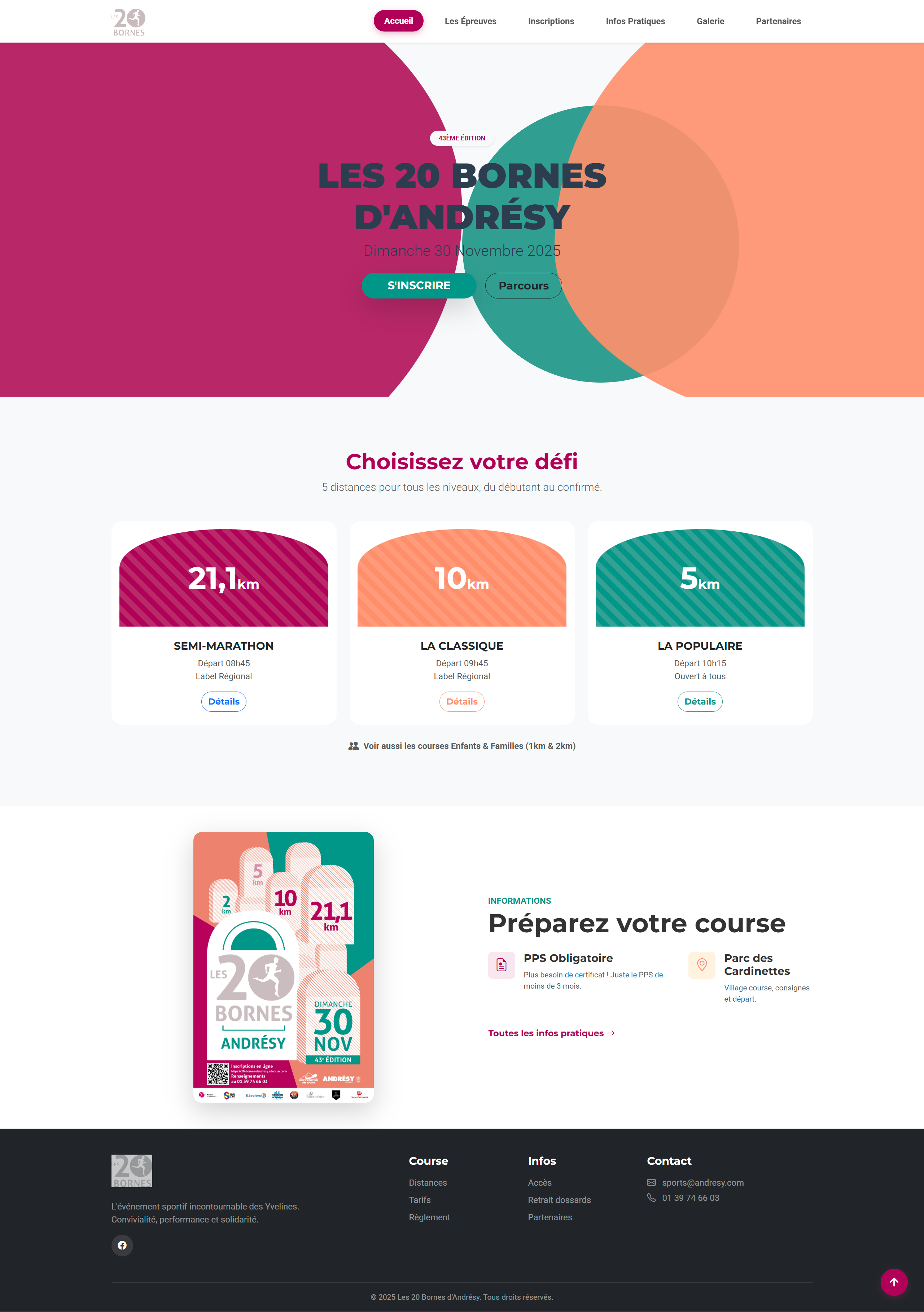 Aperçu de la page d'accueil avec formes organiques